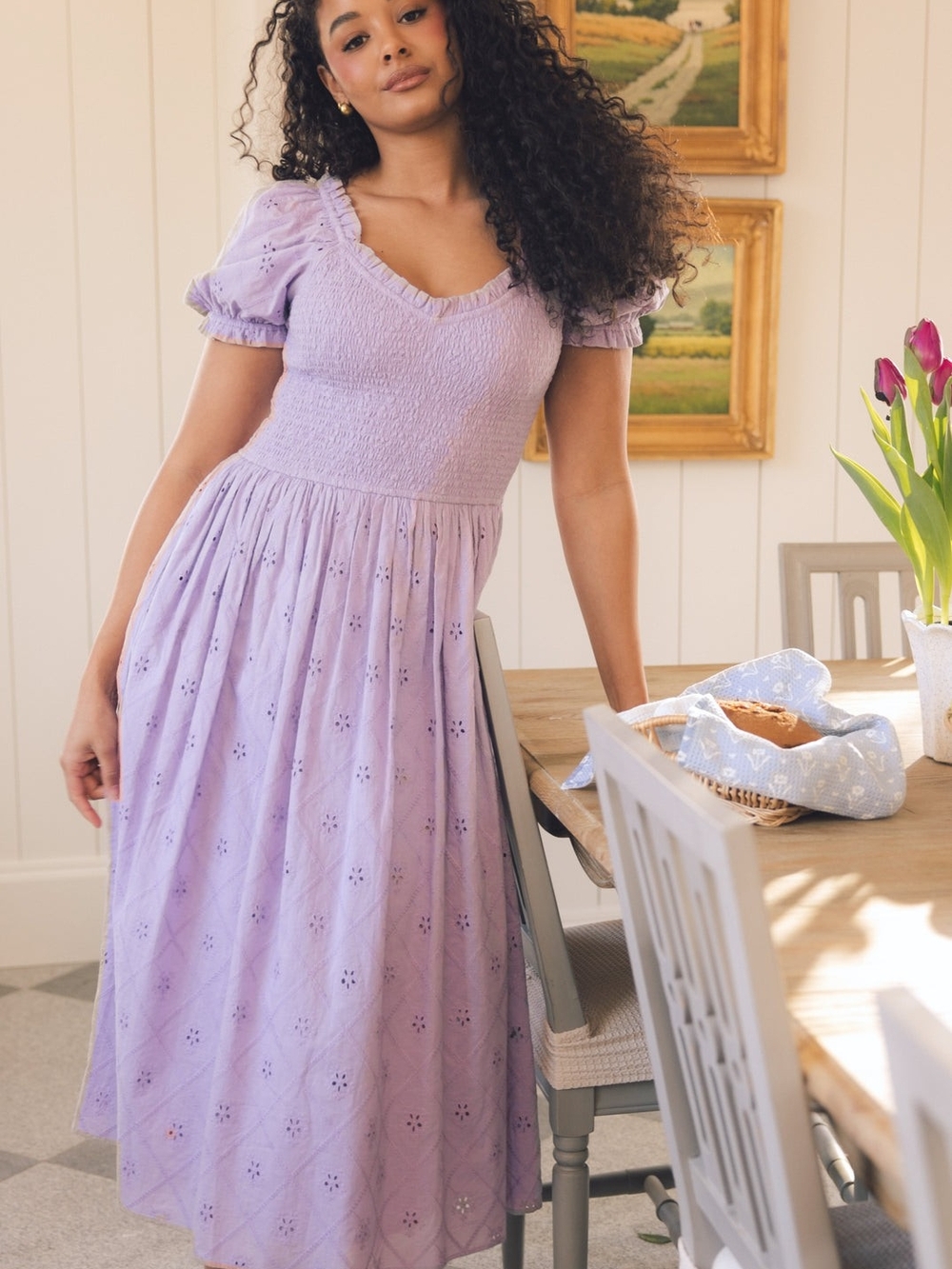 Ivy City Co Emmi Dress In Lilac